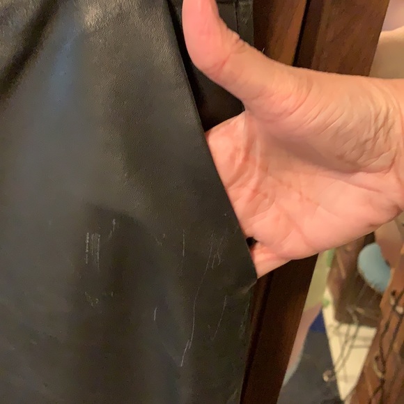 Nordstrom Classiques Entier black leather skirt - Picture 6 of 7